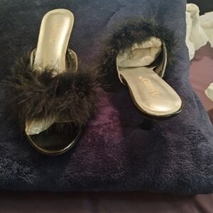 Beautiful furry slippers